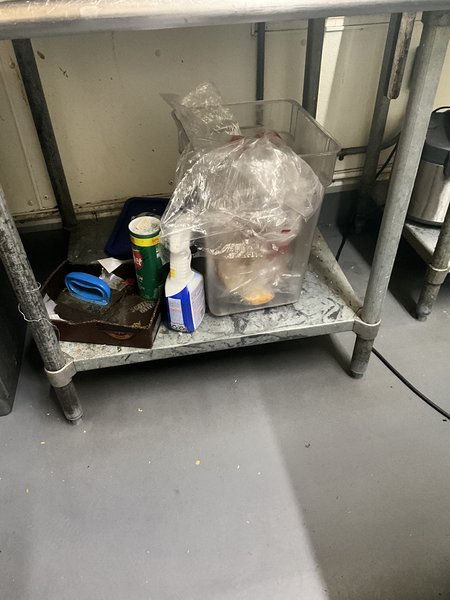 Chemicals stored with food